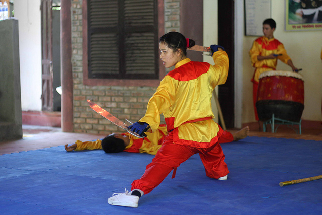 Démonstrations d'arts martiaux traditionnels à Hué